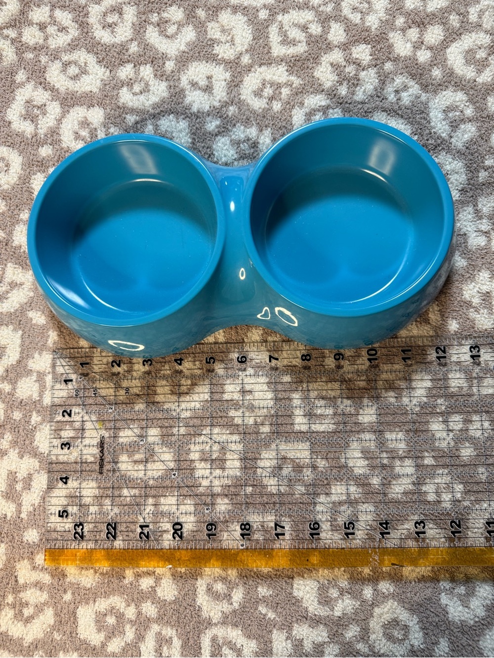 Blue Double Pet Bowl - Durable Small Pets Feeding Dish